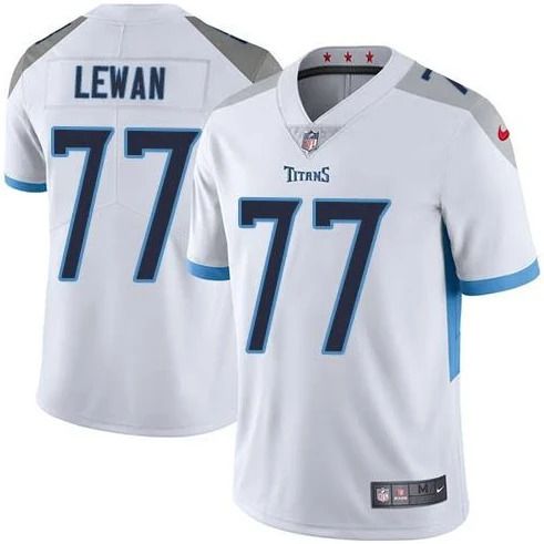 Men Tennessee Titans #77 Taylor Lewan Nike White Vapor Limited NFL Jersey